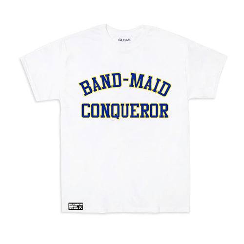 BAND-MAID SOLID ARCH LOGO TEE - White/Navy - BAND-MAID Shop